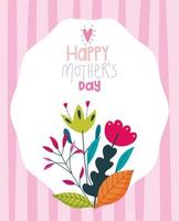 Alles Gute zum Muttertag, Blumenlaub Natur Dekoration Banner Hintergrund vektor
