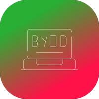 byod Turné kreativ ikon design vektor