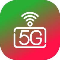 5g Netzwerk kreativ Symbol Design vektor