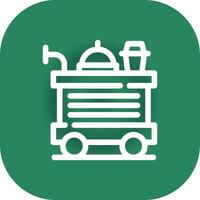 Food Trolley kreatives Icon-Design vektor