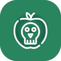 kreatives Icon-Design mit vergiftetem Apfel vektor