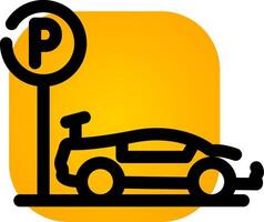 Parkplatz Bereich kreativ Symbol Design vektor