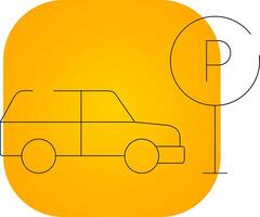 Taxi Parkplatz kreativ Symbol Design vektor