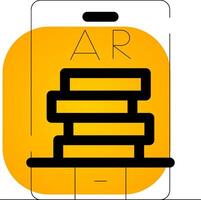 ar stolpern Blöcke kreativ Symbol Design vektor