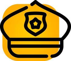 Polizei Hut kreativ Symbol Design vektor