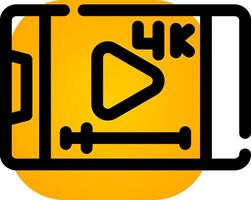 Video-Streaming kreatives Icon-Design vektor