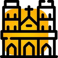 Notre Dame kreatives Icon-Design vektor