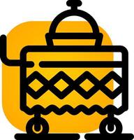 Food Cart kreatives Icon-Design vektor