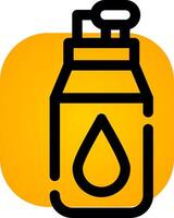 Wasserflasche kreatives Icon-Design vektor