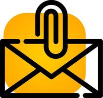 Datei anhängen E-Mail kreatives Icon-Design vektor