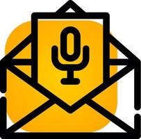 Voice-E-Mail kreatives Icon-Design vektor