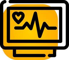 EKG-Monitor kreatives Icon-Design vektor