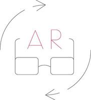 ar Brille kreativ Symbol Design vektor