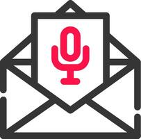 Voice-E-Mail kreatives Icon-Design vektor