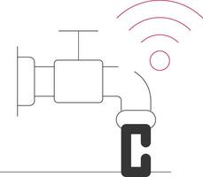 smart vatten sensor kreativ ikon design vektor