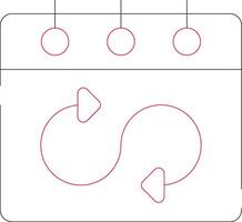 flexibel Zeitplan kreativ Symbol Design vektor