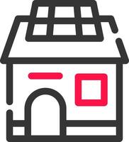 Solar- Haus kreativ Symbol Design vektor