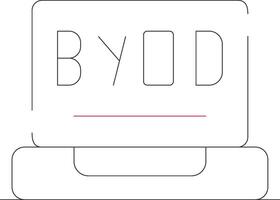 byod Turné kreativ ikon design vektor