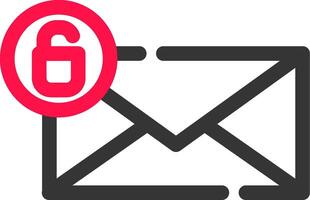 Entsperren Sie das kreative Icon-Design für E-Mails vektor