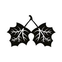 Herbst gewebtes Blatt Silhouette Stil-Symbol vektor