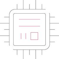 mikrochip kreativ ikon design vektor