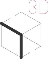 3d Objekt kreativ Symbol Design vektor