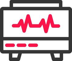 EKG-Monitor kreatives Icon-Design vektor