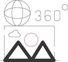 360 Bild kreativ Symbol Design vektor