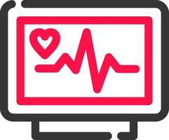 EKG-Monitor kreatives Icon-Design vektor