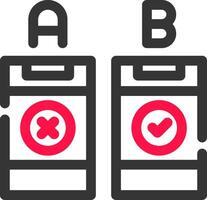 ab testen kreativ Symbol Design vektor