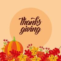 Happy Thanksgiving Day Vektor-Design vektor