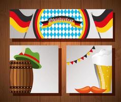 oktoberfest feierillustration, bierfestival design vektor
