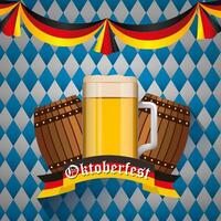 oktoberfest firande illustration, öl festival design vektor