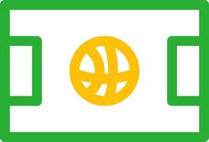 Basketballplatz kreatives Icon-Design vektor