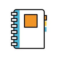 anteckningsbok schol utbud isolerade ikon vektor