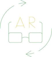 ar Brille kreativ Symbol Design vektor