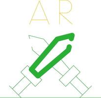 ar Kampf kreativ Symbol Design vektor