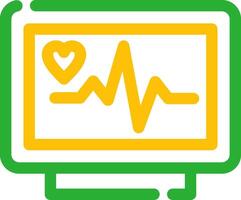 EKG-Monitor kreatives Icon-Design vektor