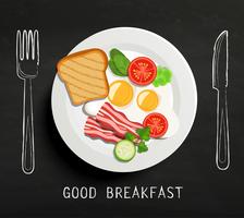 Gutes Frühstück Schriftzug. vektor
