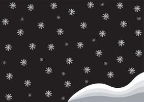 Schwarz-Weiß-Winter-Doodle-Hintergrund vektor