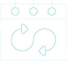 flexibel Zeitplan kreativ Symbol Design vektor