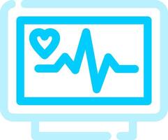 EKG-Monitor kreatives Icon-Design vektor