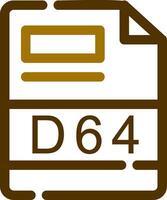 d64 kreativ ikon design vektor