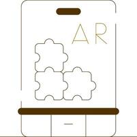 ar Puzzle kreativ Symbol Design vektor