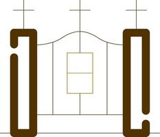Friedhof Tor kreativ Symbol Design vektor
