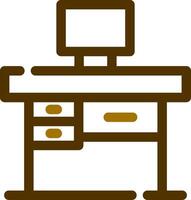 kontor tabell kreativ ikon design vektor