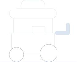 Food Cart kreatives Icon-Design vektor