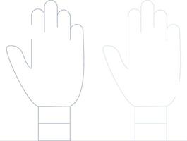 Prüfung Handschuhe kreativ Symbol Design vektor