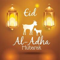 eid ul adha Mubarak Hintergrund Design vektor