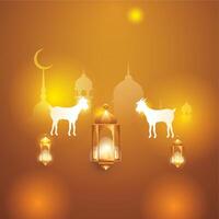 eid ul adha Mubarak Hintergrund Design vektor